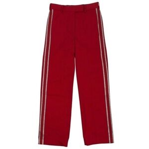 ADAPTATION Red Wool Metallic Side Striped Tailored Trousers Pants Size 24 NWOT